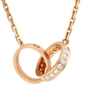 カルティエ Cartier ネックレス Love ネックレス セミパヴェ ピンクゴールド 18K 750 PG ベビーラブ ダイヤ CRB7013900 【中古】中古品