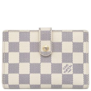 ルイヴィトン LOUIS VUITTON 二つ折り財布 ポルトモネ ビエ ヴィエノワ ダミエアズールキャンバス ダミエアズール ゴールド金具 がま口 N61676 MI1059 【中古】中古美品
