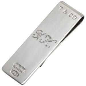 ティファニー Tiffany & Co マネークリップ 1837 シルバー925 シルバー Ag925 SV925 札ばさみ イニシャル入り 【箱】 【中古】
