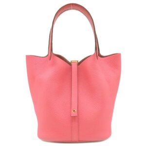 エルメス HERMES ハンドバッグ ピコタンロックMM タッチ トリヨンクレマンス アリゲーター ローズアザレ ゴールド金具 クロコ Y刻印 【箱】 【中古】