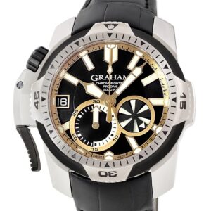 グラハム GRAHAM クロノファイター プロダイブ 2CDAV.B04A 未使用 黒 10時位置リューズ 逆回転防止ベゼル メンズ 腕時計自動巻き ブラック 【中古】未使用保管品