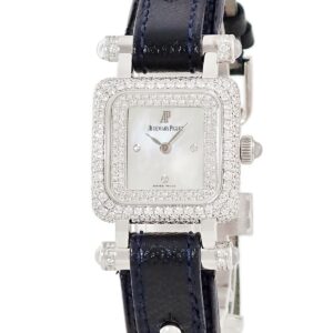 オーデマピゲ AUDEMARS PIGUET ディーヴァ 67421BC.ZZ.A020CU.01 K18WG無垢 純正ダイヤ シェル スクエア レディース 腕時計クオーツ ホワイト 【中古】中古美品