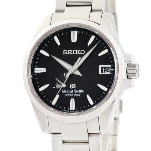 グランドセイコー Grand Seiko スプリングドライブ SBGA027 9R65-0AG1 パワーリザーブインジケーター デイト メンズ 腕時計自動巻き ブラック 【中古】