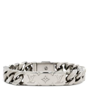ルイヴィトン LOUIS VUITTON ブレスレット チェーンブレスレット モノグラム メタル シルバー ロゴプレート M00270 DI1212 【中古】