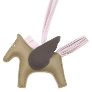 エルメス HERMES バッグチャーム ロデオPM ペガサス アニョーミロ ベージュマルファ×モーヴペール×モカ ピンク 茶 B 【箱】 【中古】