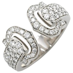 カルティエ Cartier リング 指輪 2C ブークルセ ダイヤモンド ホワイトゴールド #49(JP9) C2 ダイヤモンド 18K 750WG 9.5号 【中古】中古美品