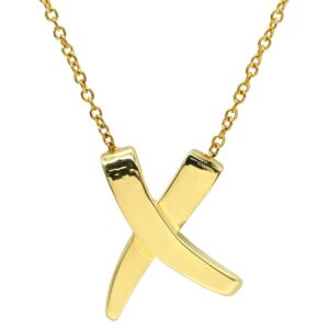 ティファニー Tiffany & Co ネックレス Xペンダント キス イエローゴールド T＆Co. 18K 750 YG パロマピカソ 【中古】新品同様品