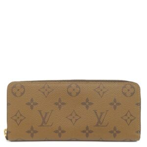 【★3％OFFクーポン】ルイヴィトン LOUIS VUITTON 長財布 ポルトフォイユ クレマンス レザー モノグラムリバースキャンバス モノグラムリバース ゴールド金具 ラウンドジップ M82336 RFID 【保存袋】 【中古】中古美品
