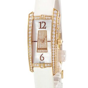 ハリーウィンストン Harry Winston アヴェニュー 340LQR K18RG無垢 純正ダイヤ 白 シェル アベニュー レディース 腕時計クオーツ ホワイト 【中古】中古美品