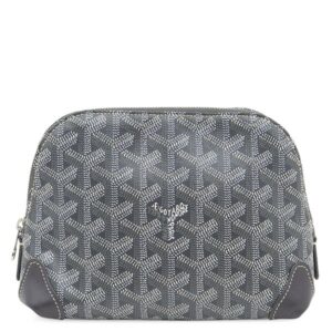 ゴヤール GOYARD ポーチ ヴァンドーム コスメティックポーチ キャンバス ゴヤールディンキャンバス シュヴロッシュカーフスキン グレー シルバー金具 化粧ポーチ VENDOTPMLTY51CL51P 【保存袋】 【中古】新品同様品