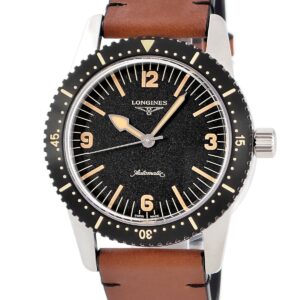 ロンジン LONGINES ヘリテージ スキンダイバー L2.822.4.56.2 未使用 ブラック 回転ベゼル 復刻 メンズ 腕時計自動巻き ブラック 【中古】未使用保管品
