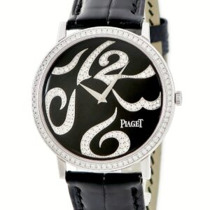 ピアジェ PIAGET アルティプラノ 38mm G0A30021 K18WG無垢 純正ダイヤ 薄型 ブラック 黒 メンズ 腕時計手巻き ブラック 【中古】