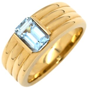 タサキ TASAKI リング 指輪 アクアマリン ブルー×イエローゴールド TASAKI Au750 18K 18金 バケットミックスカット 11号 【中古】