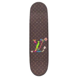 【★3％OFFクーポン】ルイヴィトン LOUIS VUITTON 小物 LV × TM スーパーフラット キャラクターズ スケートボード ウッド メープル材 モノグラムパンダ シルバー金具 村上隆 GI1320 KC0275 【箱】 【中古】未使用保管品
