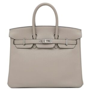 エルメス HERMES ハンドバッグ バーキン25 トリヨンノビーヨ グリアスファルト シルバー金具 グレージュ Y刻印 【保存袋】 【中古】