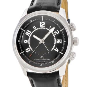 ジャガールクルト JAEGER LECOULTRE AMVOX1 アラーム アストンマーチン Q1908470 190.8.97 ブラック デイト メンズ 腕時計自動巻き ブラック 【中古】