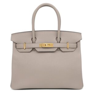 エルメス HERMES ハンドバッグ バーキン30 ヴォーエプソン グリアスファルト ゴールド金具 グレージュ C 【保存袋】 【中古】新品同様品