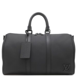 ルイヴィトン LOUIS VUITTON ボストンバッグ キーポル バンドリエール 40 レザー ノワール マットブラック金具 旅行バッグ 黒 M57088 RFID 【中古】