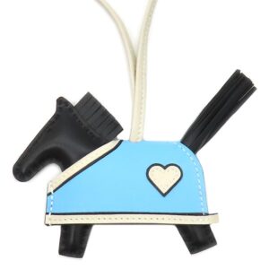 エルメス HERMES バッグチャーム ロデオ ロベオ クール PM アニョーミロ ヴォースイフト ブラック×セレスト×クレ 新品 未使用 2025年製 K 【箱】 【中古】未使用保管品