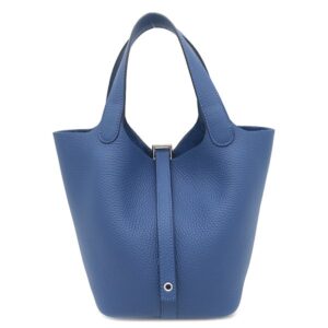 エルメス HERMES ハンドバッグ ピコタンロック 18 PM トリヨンクレマンス ブルータイ シルバー金具 青 2025年製 K 【箱】 【中古】未使用保管品