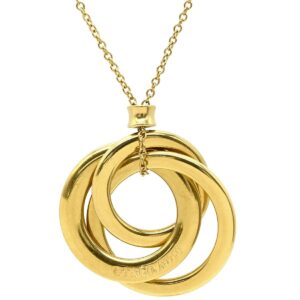 ティファニー Tiffany & Co ネックレス トリプルサークル ネックレス イエローゴールド T&Co. Au750 18K 18金 インターロッキングサークル 【箱】 【中古】