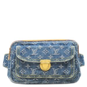 【★3％OFFクーポン】ルイヴィトン LOUIS VUITTON ボディバッグ バムバッグ モノグラムデニム ブルー ゴールド金具 青 デニム M95347 SR1007 【中古】中古美品