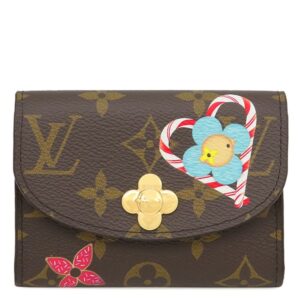 ルイヴィトン LOUIS VUITTON コインケース ポルトモネ ロザリ モノグラムキャンバス モノグラム×キャンディレッド ゴールド金具 茶 赤 小銭入れ ヴィヴィエンヌ M12220 RFID 【箱】 【中古】未使用保管品