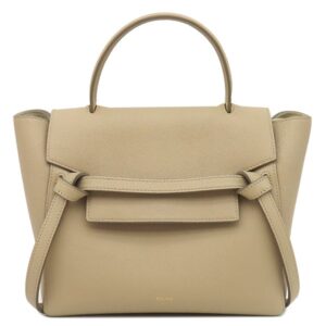 セリーヌ CELINE 2WAYバッグ ベルトバッグ マイクロ レザー ベージュ ゴールド金具 ハンドバッグ ショルダーバッグ 【保存袋】 【中古】中古美品