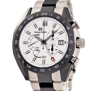 グランドセイコー Grand Seiko スポーツコレクション スプリングドライブ クロノグラフ GMT SBGC221 9R86-0AG0 メンズ 腕時計自動巻き ホワイト 【中古】