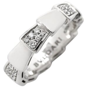 ブルガリ BVLGARI リング 指輪 セルペンティ ヴァイパー ダイヤモンド ホワイトゴールド #57(JP17) 750 18K WG 16号 【中古】