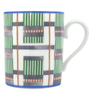 エルメス HERMES 食器 ヒドゥン H NO.3 磁器 ホワイト×グリーンXオレンジ 白 緑 オレンジ 新品 未使用 ポーセリン P067231P 【箱】 【中古】未使用保管品