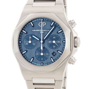 ジラールペルゴ GIRARD PERREGAUX ロレアート クロノグラフ 42mm 81020-11-431-BB4A OH済 ブルー スモールセコンド メンズ 腕時計自動巻き ブルー 【中古】