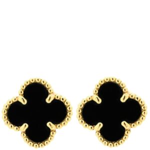 ヴァンクリーフアーペル Van Cleef & Arpels ピアス イエローゴールド×ブラック 黒 Au750 18K 18金 オニキス VCARA44900 【中古】