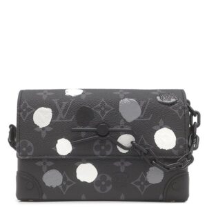ルイヴィトン LOUIS VUITTON ショルダーバッグ LV×YK スティーマー ウエアラブル ウォレット レザー モノグラムエクリプスキャンバス モノグラムエクリプス マットブラック金具 草間彌生 M81935 RFID 【中古】