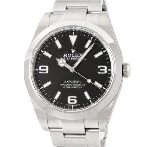 ロレックス ROLEX エクスプローラー1 214270 未使用 ランダム番 ブラック 黒 バーコード付き保護シール メンズ 腕時計自動巻き ブラック 【中古】