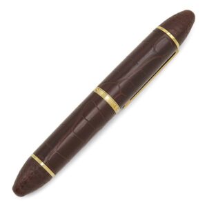 【★3％OFFクーポン】ルイヴィトン LOUIS VUITTON 万年筆 カーゴ アリゲーター GP アリゲーター K18(ペン先) ブラウン×ゴールド ゴールド金具 クロコ K18ペン先 カートリッジ未装着 【中古】中古美品