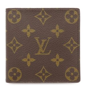 ルイヴィトン LOUIS VUITTON 二つ折り財布 ポルト ビエ カルト クレディ モネ モノグラムキャンバス モノグラム ゴールド金具 茶 コンパクトウォレット M61665 CA0011 【箱】 【中古】