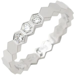 ショーメ CHAUMET リング 指輪 ビー ドゥ ショーメ ハニカム ホワイトゴールド #54 Bee My Love 3P 3石 3粒 ダイヤ 14号 083360-054 【中古】