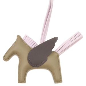 エルメス HERMES バッグチャーム ロデオPM ペガサス アニョーミロ ベージュマルファ×モーヴペール×モカ ピンク 茶 B 【中古】
