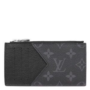 ルイヴィトン LOUIS VUITTON コインケース コインカード ホルダー タイガ モノグラムエクリプス ノワール シルバー金具 黒 タイガ モノグラム フラグメントケース M30271 RFID 【中古】新品同様品