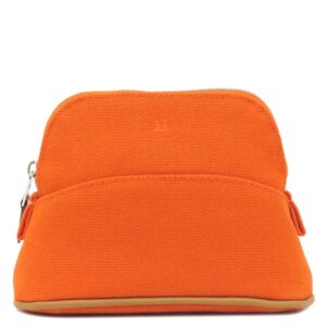 エルメス HERMES ポーチ ボリードポーチ ミニミニ コットン アニョーミロ オランジュフー シルバー金具 バス用ポーチ 化粧ポーチ 小物入れ H103772M 【中古】未使用保管品