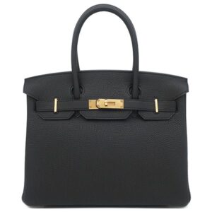 エルメス HERMES ハンドバッグ バーキン30 トゴ ブラック ゴールド金具 黒 Z 【保存袋】 【中古】未使用保管品