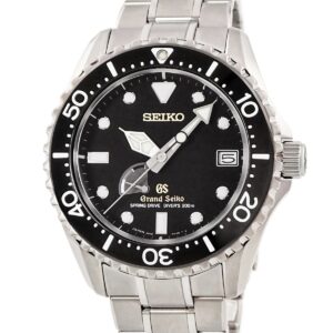 グランドセイコー Grand Seiko スプリングドライブ ダイバーズ SBGA031 9R65-0AN0 黒 デイト パワーリザーブ メンズ 腕時計自動巻き ブラック 【中古】