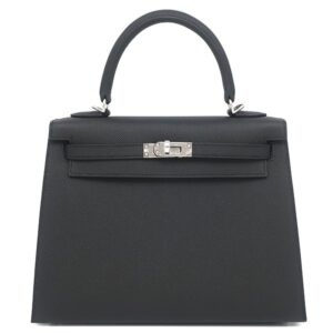 エルメス HERMES 2WAYバッグ ケリー25 外縫い ヴォーエプソン ブラック シルバー金具 新品 未使用 ショルダー 2026年製 G 【箱】 【中古】未使用保管品