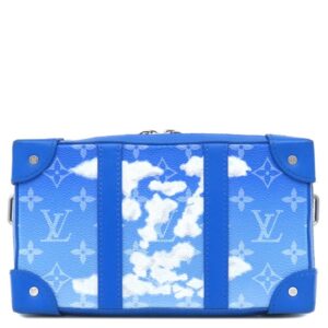 【★3％OFFクーポン】ルイヴィトン LOUIS VUITTON ボディバッグ ソフトトランク ウォレット レザー モノグラムクラウズキャンバス モノグラムクラウズ シルバー金具 青 雲 ショルダー M45432 TJ3210 【中古】中古美品