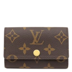 ルイヴィトン LOUIS VUITTON キーケース ミュルティクレ6 モノグラムキャンバス モノグラム ゴールド金具 茶 6連 6本 イニシャル入り M62630 RFID 【中古】