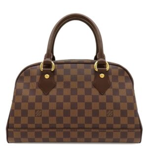 ルイヴィトン LOUIS VUITTON ハンドバッグ ドゥオモ ダミエキャンバス ダミエエベヌ ゴールド金具 茶 N60008 CA0076 【保存袋】 【中古】