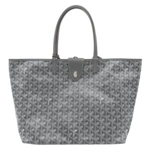 ゴヤール GOYARD トートバッグ サンルイPM PVCコーティングキャンバス ゴヤールディンキャンバス シュヴロッシュカーフスキン グレー シルバー金具 クロユニバーサル STLCROPMLTY51CL51P 【中古】新品同様品