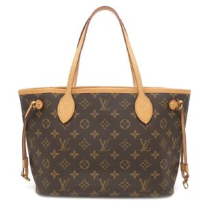 【★3%OFFクーポン】ルイヴィトン LOUIS VUITTON トートバッグ ネヴァーフル PM モノグラムキャンバス モノグラム×ピヴォワンヌ ゴールド金具 茶 ピンク 肩掛け トート M41245 AR4186 【保存袋】 【中古】未使用保管品