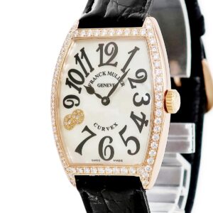 フランクミュラー FRANCK MULLER トノウカーベックス レリーフ 2852 QZ MOP D 1R CD8 K18RG 純正ダイヤ 限定 レディース 腕時計クオーツ ホワイト 【中古】中古美品